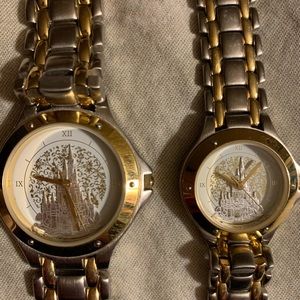 Disney castle wedding his and hers watches